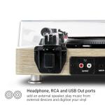 Portable Bluetooth Turntable with USB & RCA Outputs