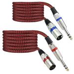 2-Pack Balanced TRS to XLR Cables - 6.6FT