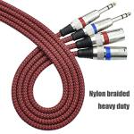 2-Pack Balanced TRS to XLR Cables - 6.6FT