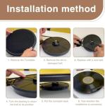 Black Rubber Turntable Replacement Belt, 200mm