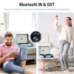 Bluetooth Portable Vinyl Turntable with Speakers