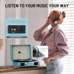 Bluetooth Portable Vinyl Turntable with Speakers
