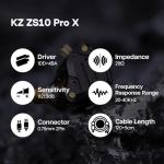 KZ ZS10 PRO X Hybrid Driver In-Ear Monitors