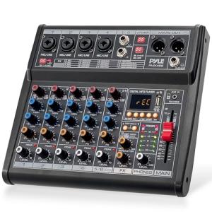 6-Channel Bluetooth DJ Mixer with DSP Effects & USB Input