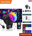 360° Sound Activated Disco Ball Light with Remote