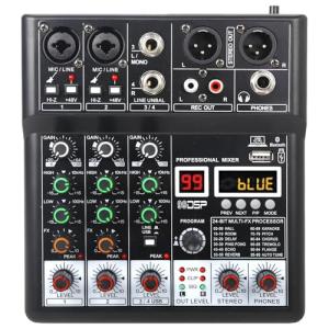 4-Channel DJ Mixer with Bluetooth and Effects