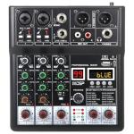 4-Channel DJ Mixer with Bluetooth and Effects