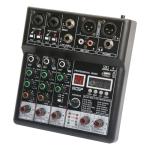 4-Channel DJ Mixer with Bluetooth and Effects