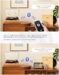 Bluetooth Portable Vinyl Turntable with Stereo Speaker