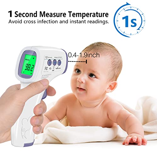 2-in-1 No Touch Infrared Thermometer with Fever Alarm
