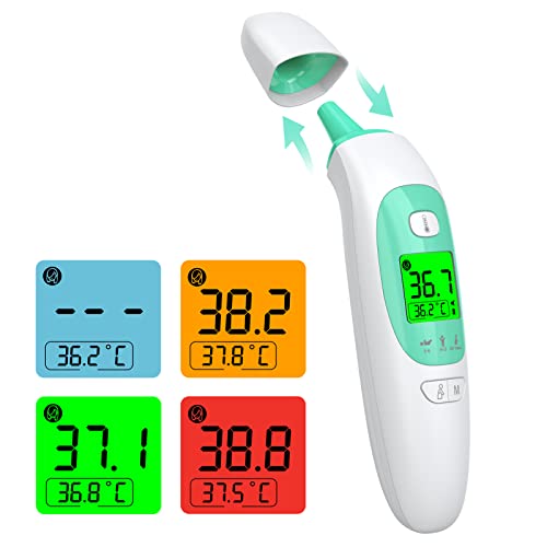 KKmier Infrared Thermometer: Ear & Forehead, Non-contact