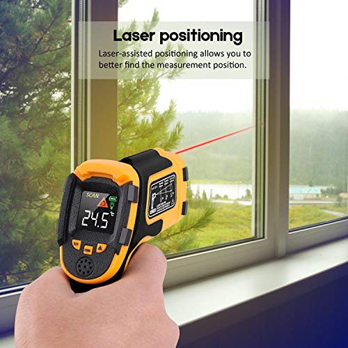 Color Display Infrared Thermometer with Meat Probe