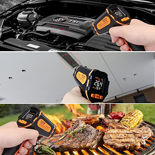 Mecurate Infrared Thermometer Gun with Adjustable Emissivity