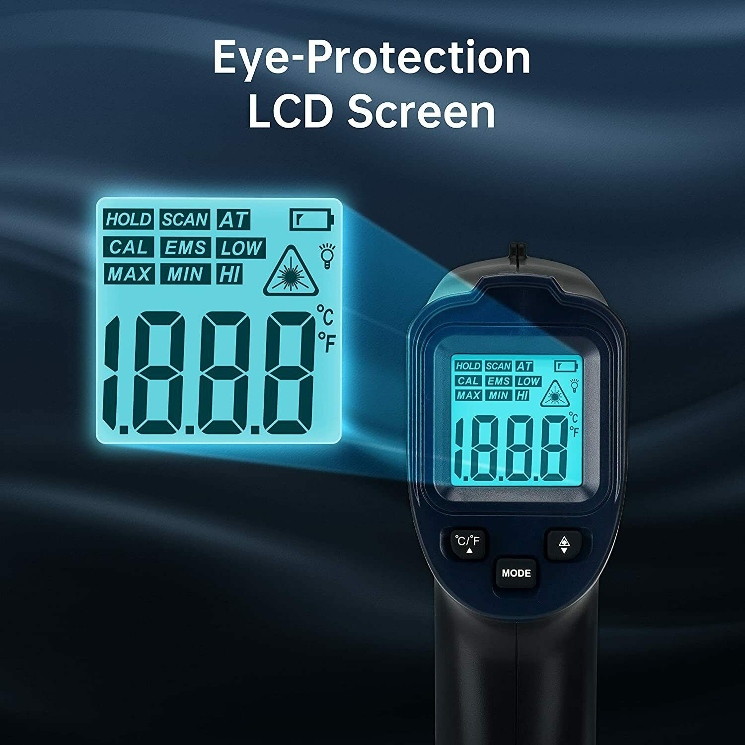 ERICKHILL Digital Infrared Temperature Gun LCD Thermometer