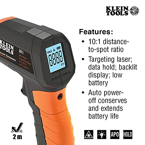 Klein Tools Digital Infrared Thermometer -4 to 752°F