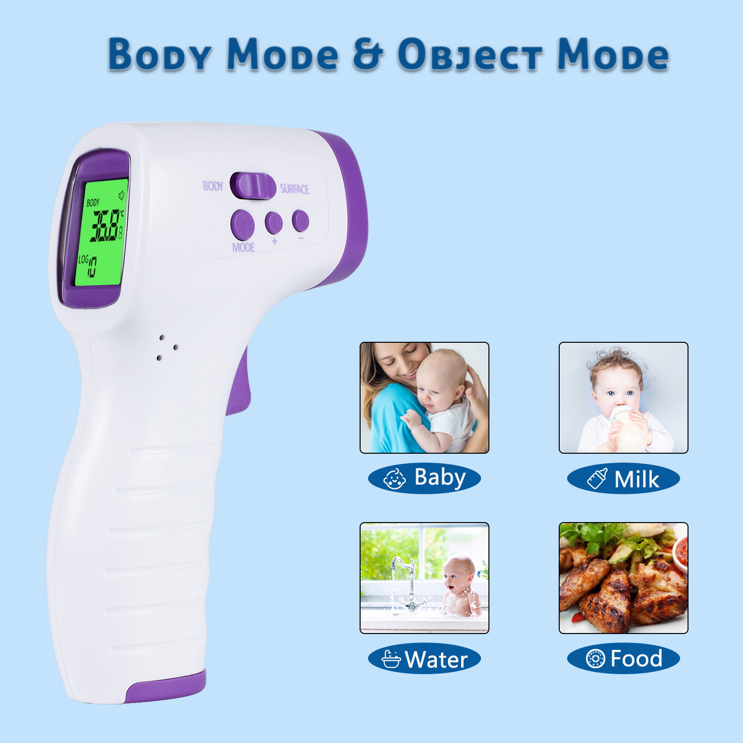 Infrared Digital Thermometer with LCD Display