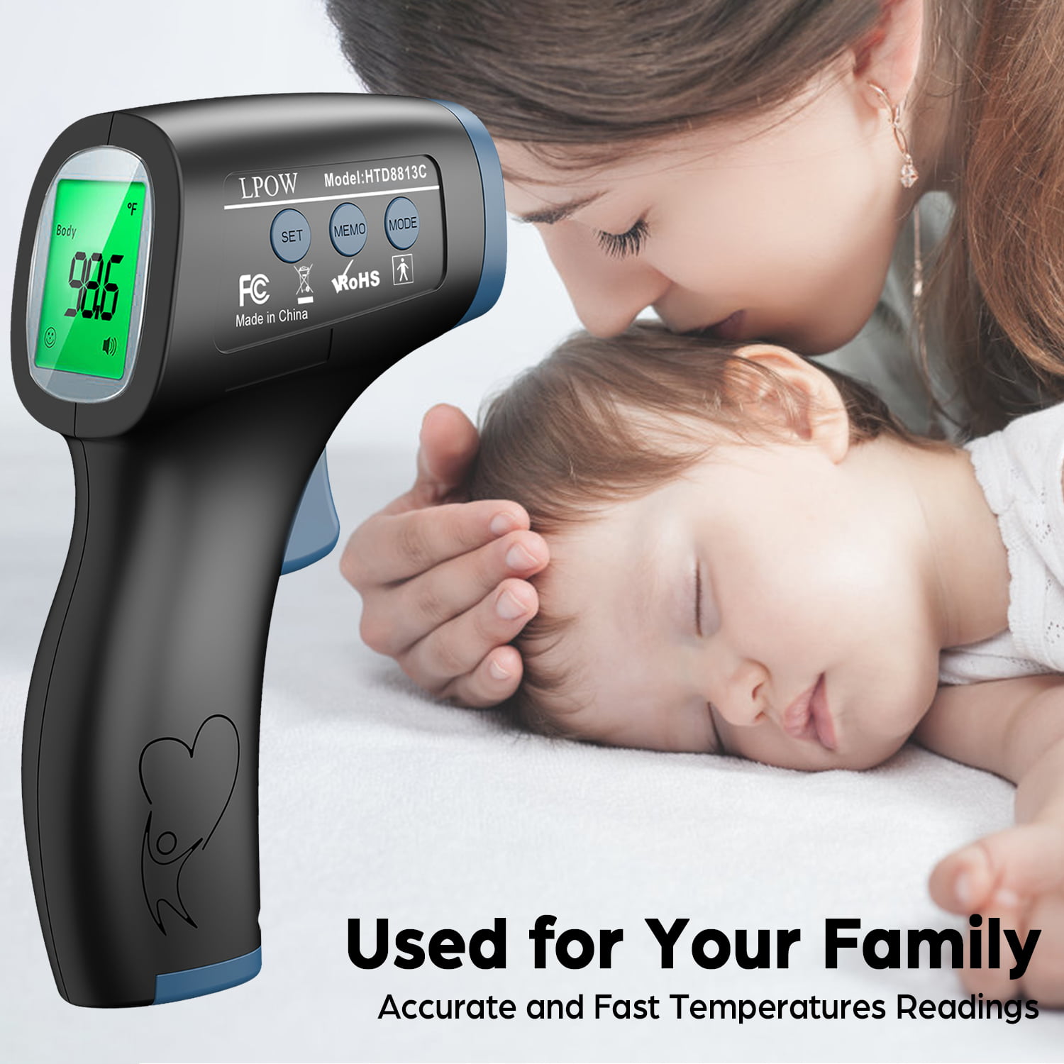 LPOW Non-Contact Infrared Thermometer with Fast Reading