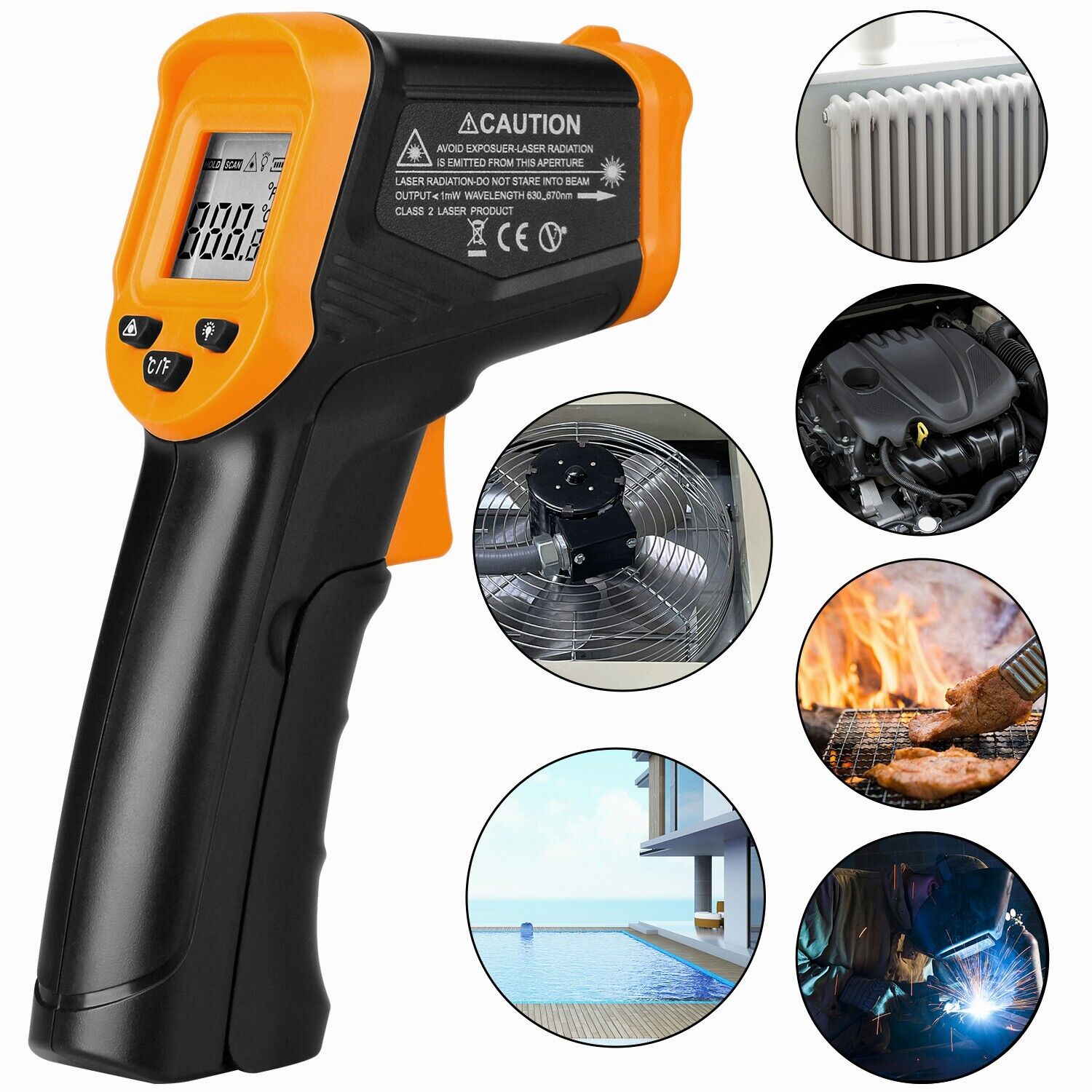 Digital Infrared Thermometer Gun - No Contact Testing