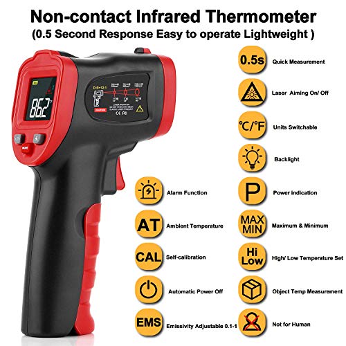 Digital Non-Human Infrared Thermometer with Alarm and Display