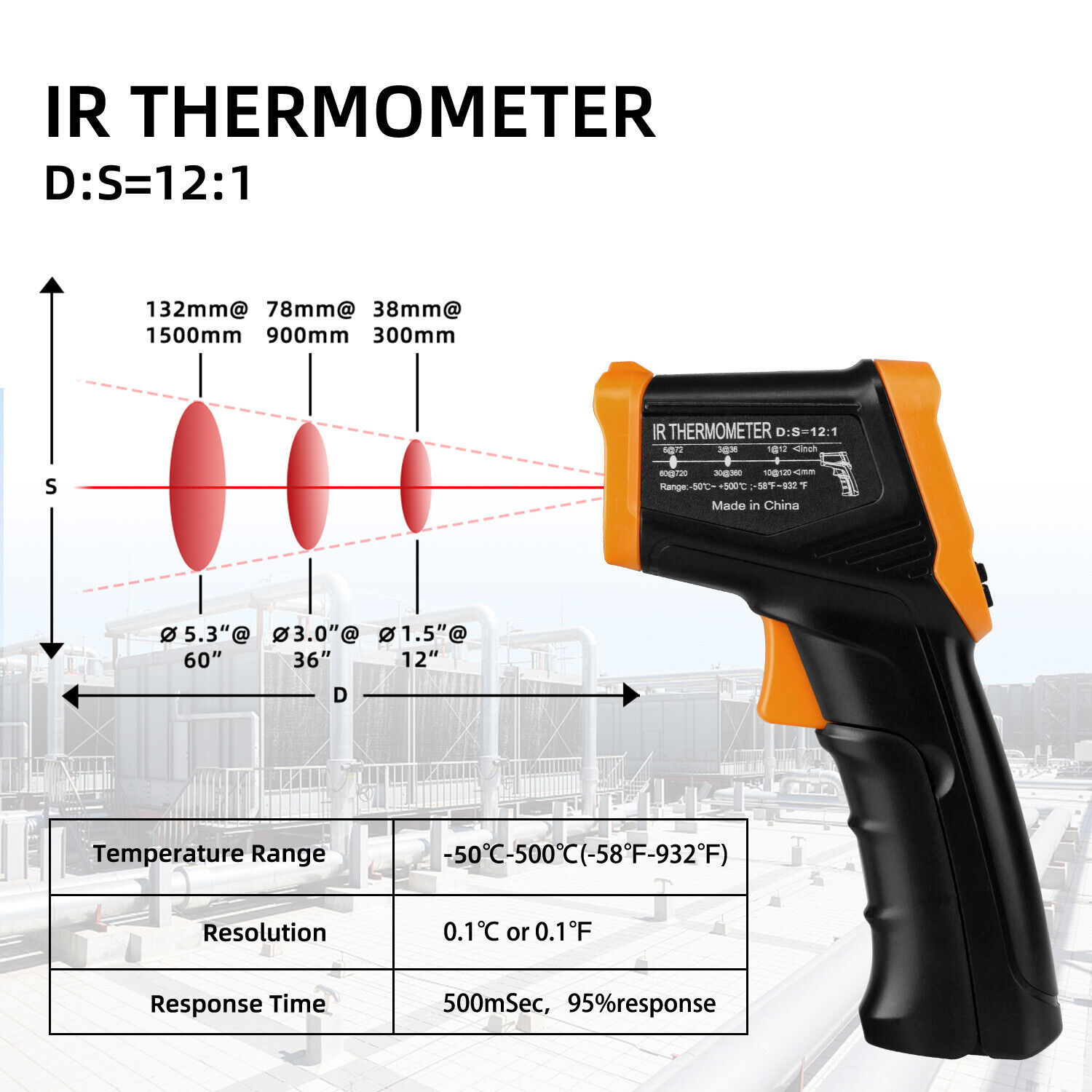 Digital Infrared Thermometer Gun - No Contact Testing