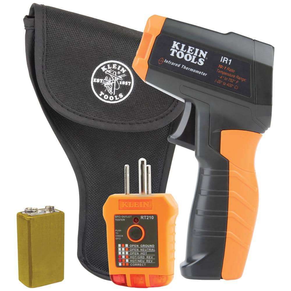 Digital Infrared Thermometer with GFCI Tester