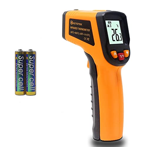 KETOTEK Infrared Laser Thermometer, Non-Contact Digital Food Temp Tester