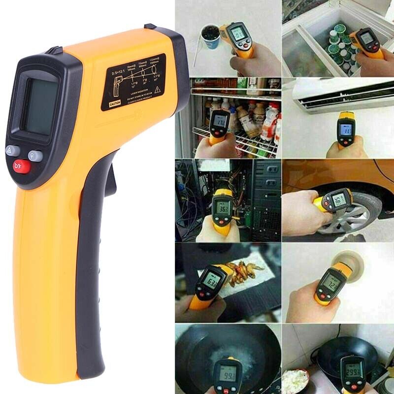 Infrared Thermometer with Laser and LCD Display