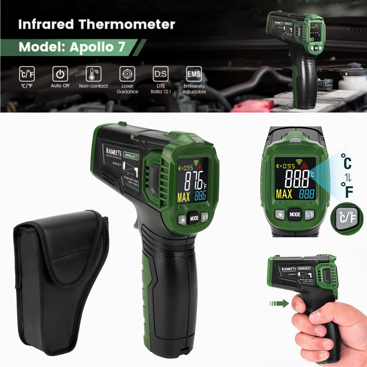 Infrared thermometer for industry & business