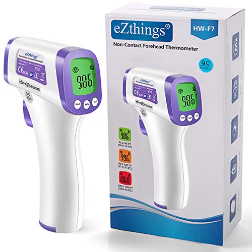 eZthings Non-Contact Infrared Forehead Thermometer - Heavy Duty