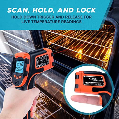KIZEN LaserPro Infrared Thermometer for Precision Cooking