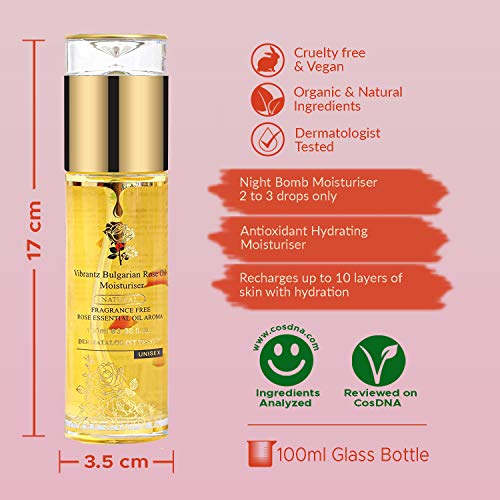 Organic Bulgarian Rose Oil Anti-Aging Moisturizer 100 ML