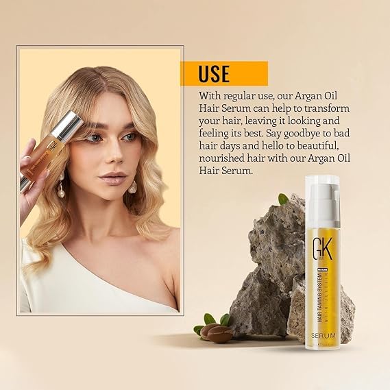 Organic Argan Oil Anti-Frizz Hair Serum Set