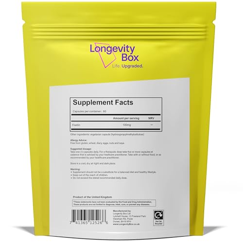 Fisetin 100mg - 60 Capsules for Anti-Aging