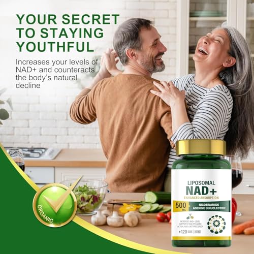 Liposomal NAD+ 500mg Capsules for Anti-Aging