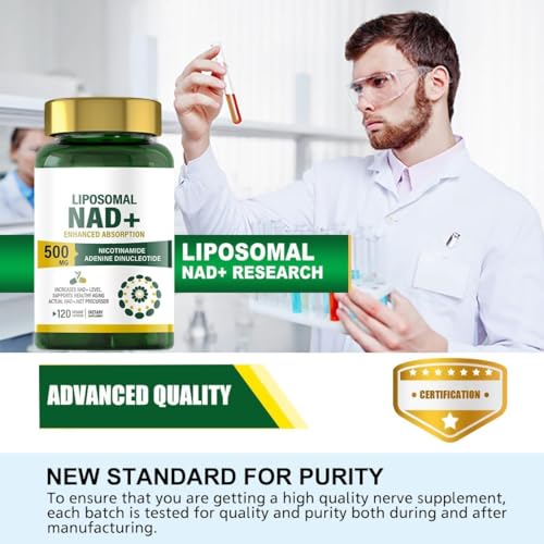 Liposomal NAD+ 500mg Capsules for Anti-Aging