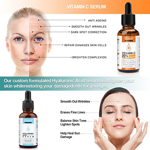 Vitamin C & Hyaluronic Acid Anti-Aging Serum Set