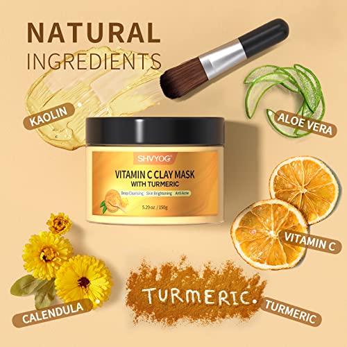 Kurkuma Vitamin C Clay Mask for Glowing Skin