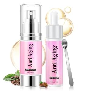 Caffeine Eye Cream and Serum Kit for Dark Circles
