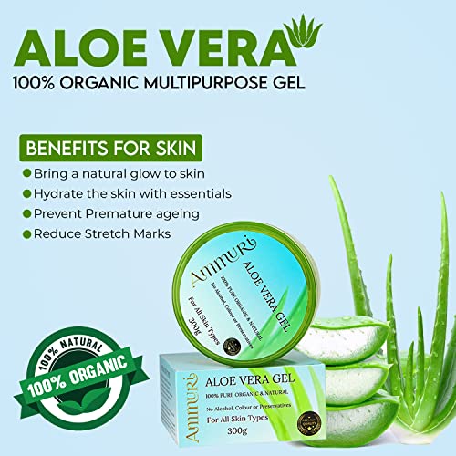 100% Organic Aloe Vera Gel for Skin and Hair