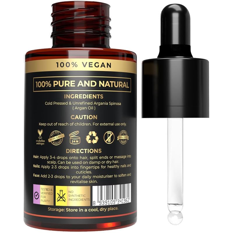 Organic Moroccan Argan Oil for Hair and Skin