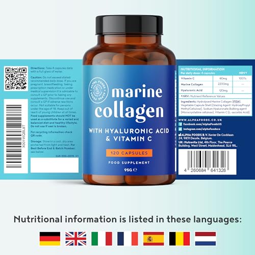 Marine Collagen Capsules with Hyaluronic Acid & Vitamin C