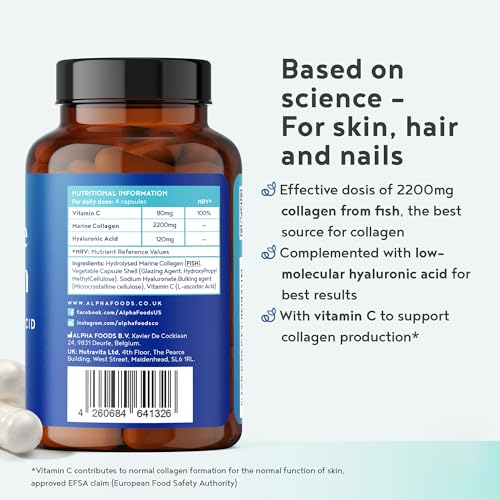Marine Collagen Capsules with Hyaluronic Acid & Vitamin C