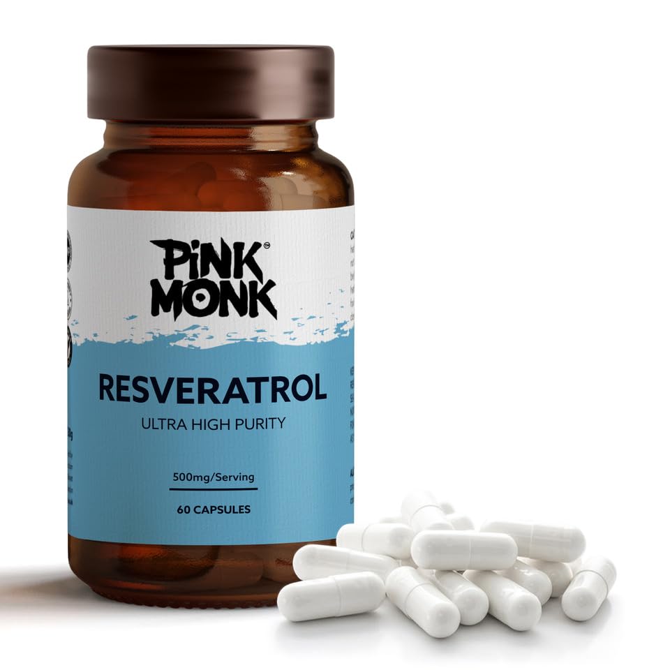 PINK MONK Trans-Resveratrol - 60 Vegan Tablets