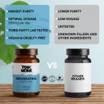 PINK MONK Trans-Resveratrol - 60 Vegan Tablets