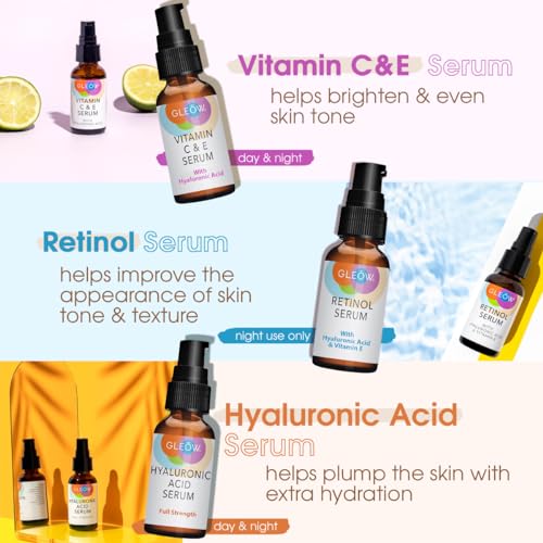 Retinol, Vitamin C & Hyaluronic Acid Serum Set
