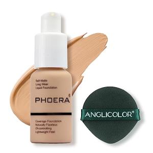 PHOERA Matte Liquid Foundation - Full Coverage, 30ml