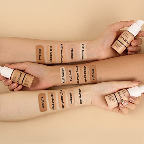 PHOERA Matte Liquid Foundation - Full Coverage, 30ml