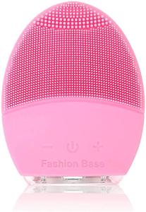 Silicone Ultrasonic Facial Cleansing Brush - Pink