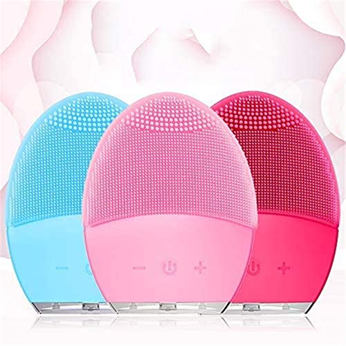 Silicone Ultrasonic Facial Cleansing Brush - Pink