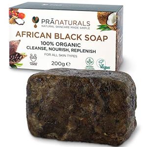 PraNaturals African Black Soap – Natural Anti-Aging Cleanser